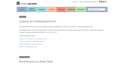 Desktop Screenshot of corpora.mediensprache.net
