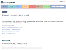 Tablet Screenshot of corpora.mediensprache.net